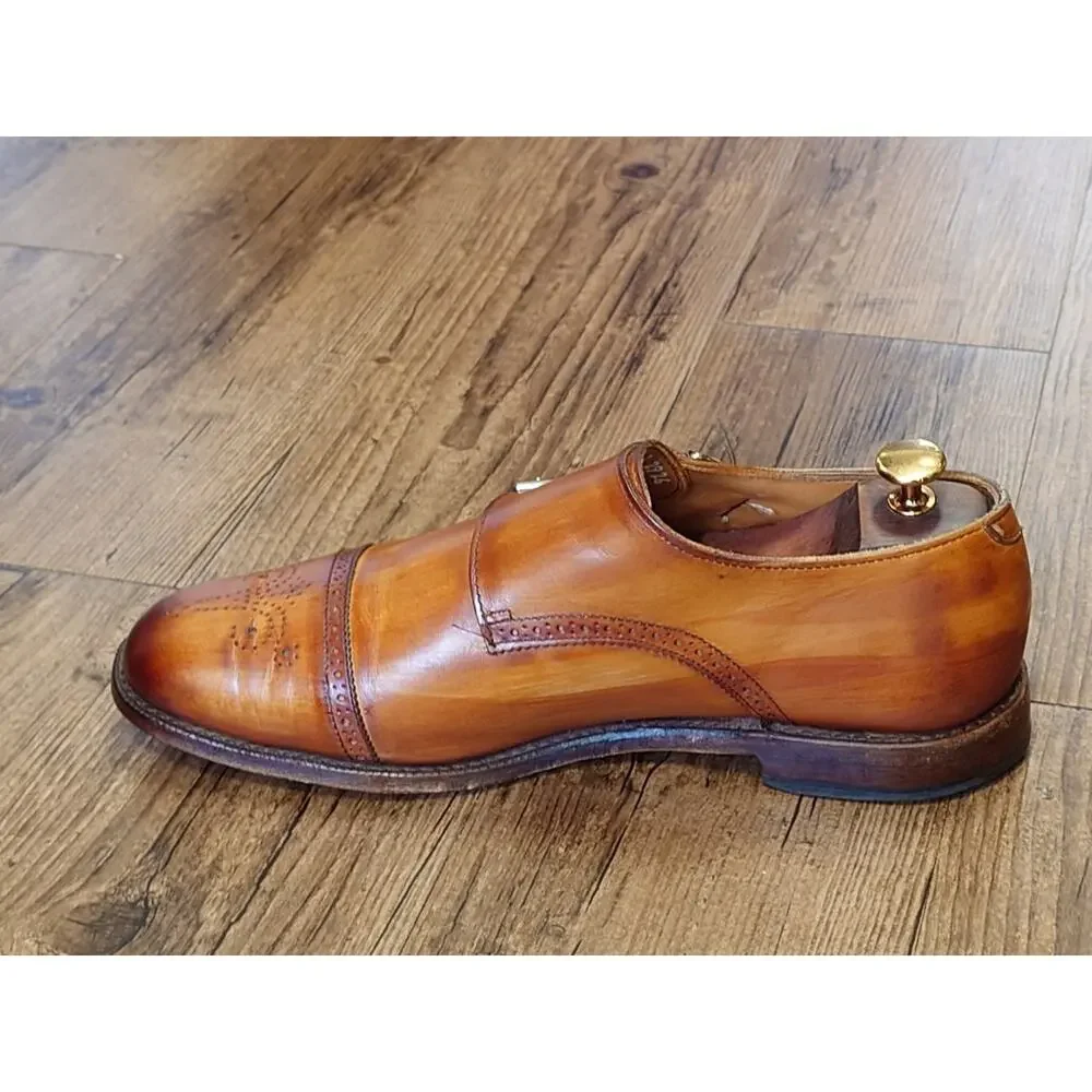 Allen Edmonds St. John's Double Monk Strap Leather Oxfords Dress Shoes Size 11E